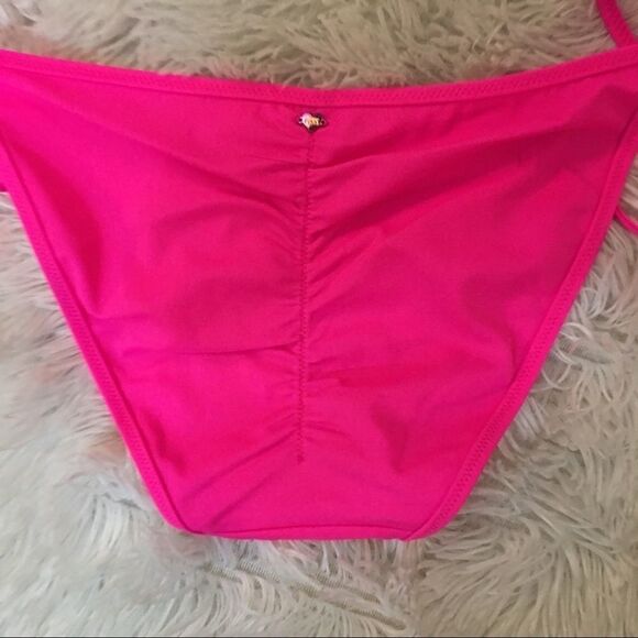 New! VS PINK ruched side tie bikini bottoms - Picture 5 of 6